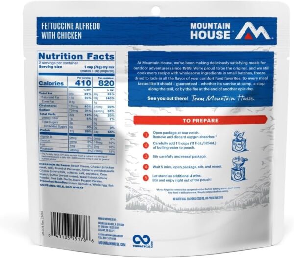 Mountain House Fettuccine Alfredo with Chicken | Freeze Drie...