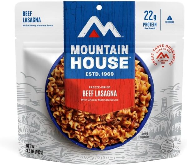 Mountain House Lasagna with Meat Sauce | Freeze Dried Backpa...