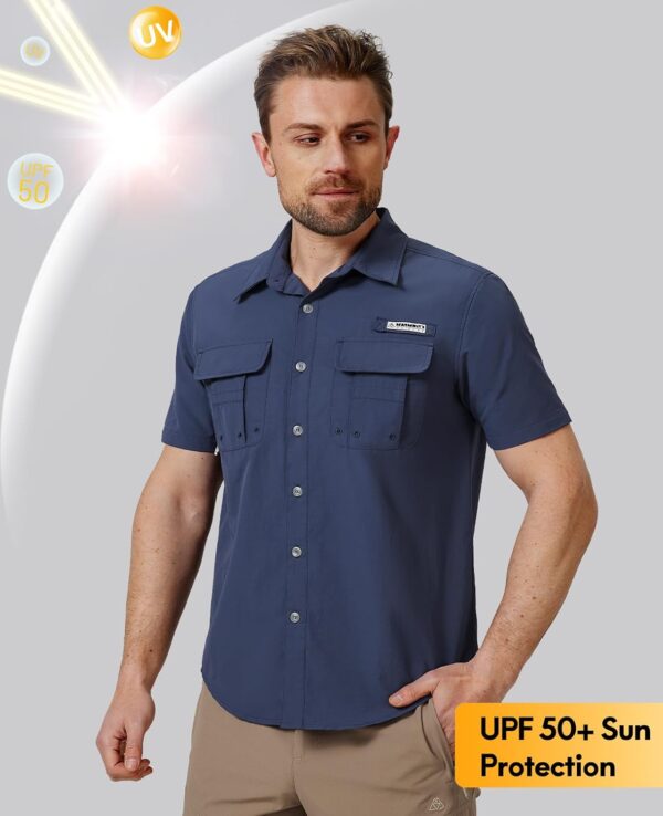Haimont Men's Fishing Shirts Sun Protection Button Down Hiki...