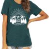 Hiking Shirt for Women Funny Nature Sunrise Graphic Mountain...