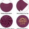 ZXCAHPT Camping Life T Shirt Women Camping Hiking Shirt Moun...