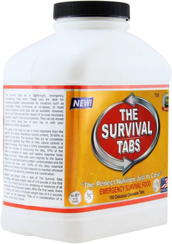 Survival Tabs 15 Day 180 Tabs Emergency Food Survival Food M...