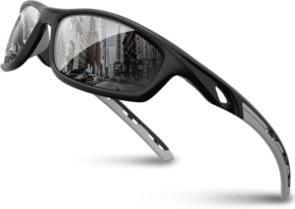 RIVBOS Sunglasses for Men Women Polarized UV Protection Spor...