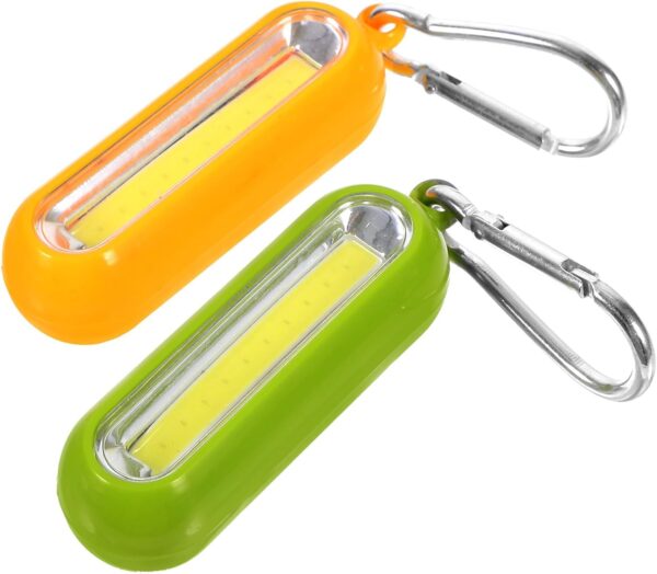 Mini LED Keychain Flashlight: 2 pcs Tiny Flashlight Key Chai...