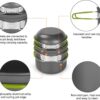 Odoland 16pcs Camping Cookware Mess Kit, Lightweight Pot Pan...