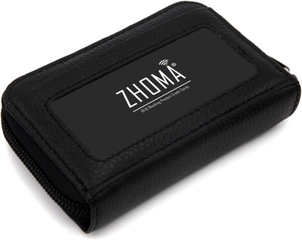 RFID Blocking Genuine Leather Credit Card Case Holder Securi...