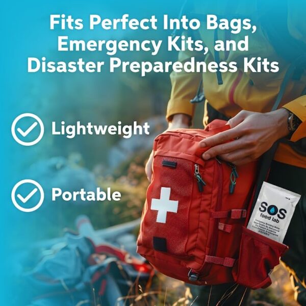 SOS Food Lab Emergency Water Pouches - 2 Gallons (62 Count, ...