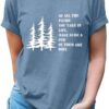 Women Hiking Mountain T Shirt Funny Pine Tree Graphic Tee Su...
