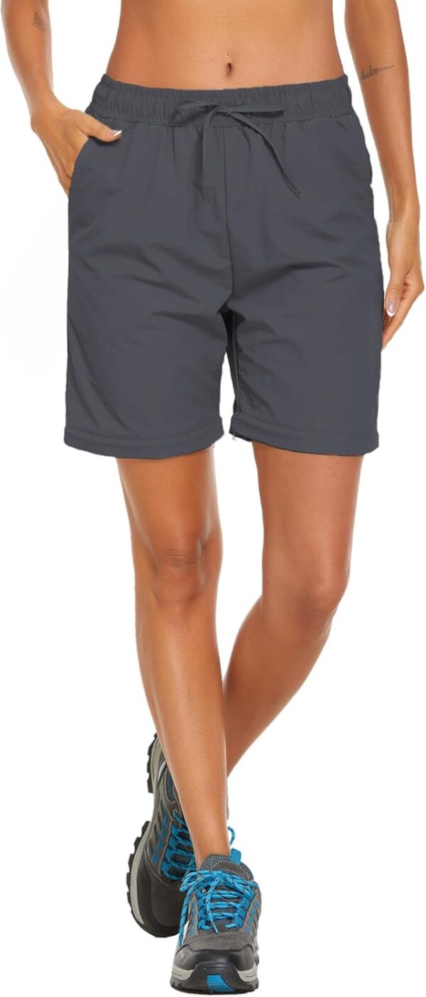 PINSPARK Women's Hiking Zip Off Pants Waterproof Convertible...