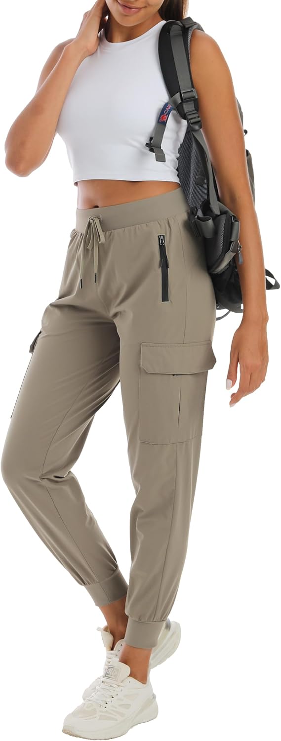 Kcutteyg Womens Water Resistant Hiking Pants with Pockets Qu...