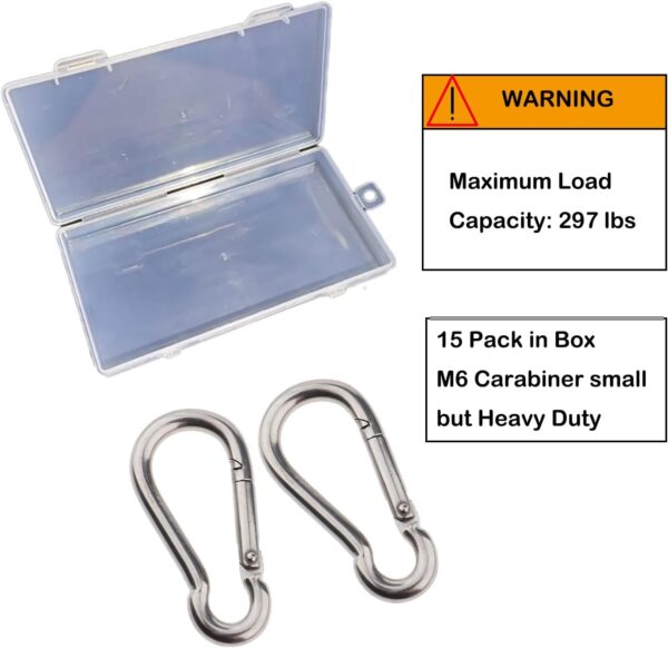 Olivia & Oliver Stainless Steel Carabiner，Spring Snap Hook C...