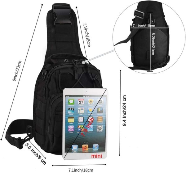 Tactical Shoulder Bag,1000D Outdoor Military Sling Daypack B...