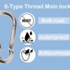 Olivia & Oliver Stainless Steel Carabiner，Spring Snap Hook C...