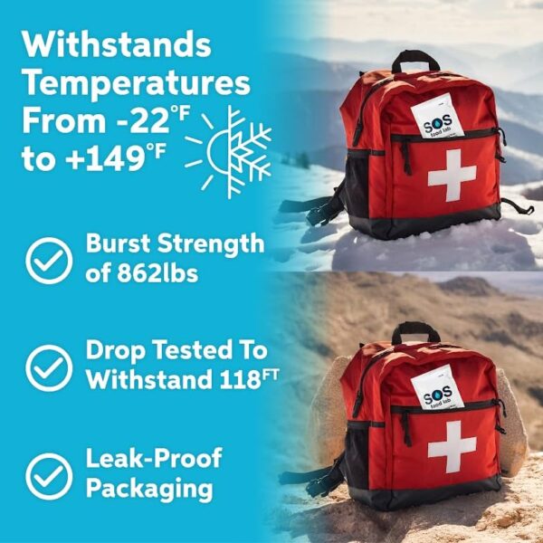 SOS Food Lab Emergency Water Pouches - 2 Gallons (62 Count, ...