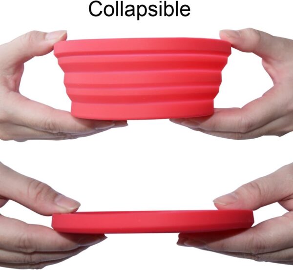 Silicone Expandable Collapsible Bowl for Travel Camping Hiki...