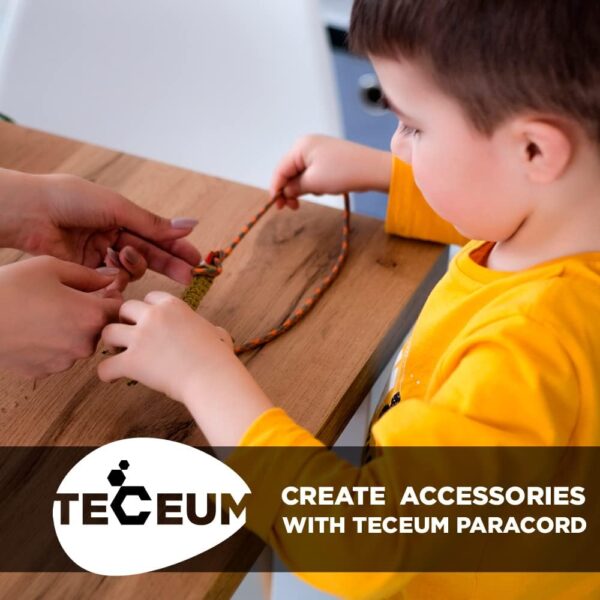 TECEUM Paracord Type III 550 Urban Camo – 100 ft – 4mm – Tac...