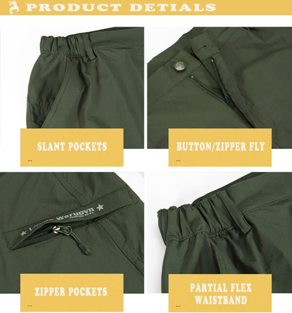 Quick Dry Cargo Hiking Strectchy Shorts Men's Outdoor Summer...
