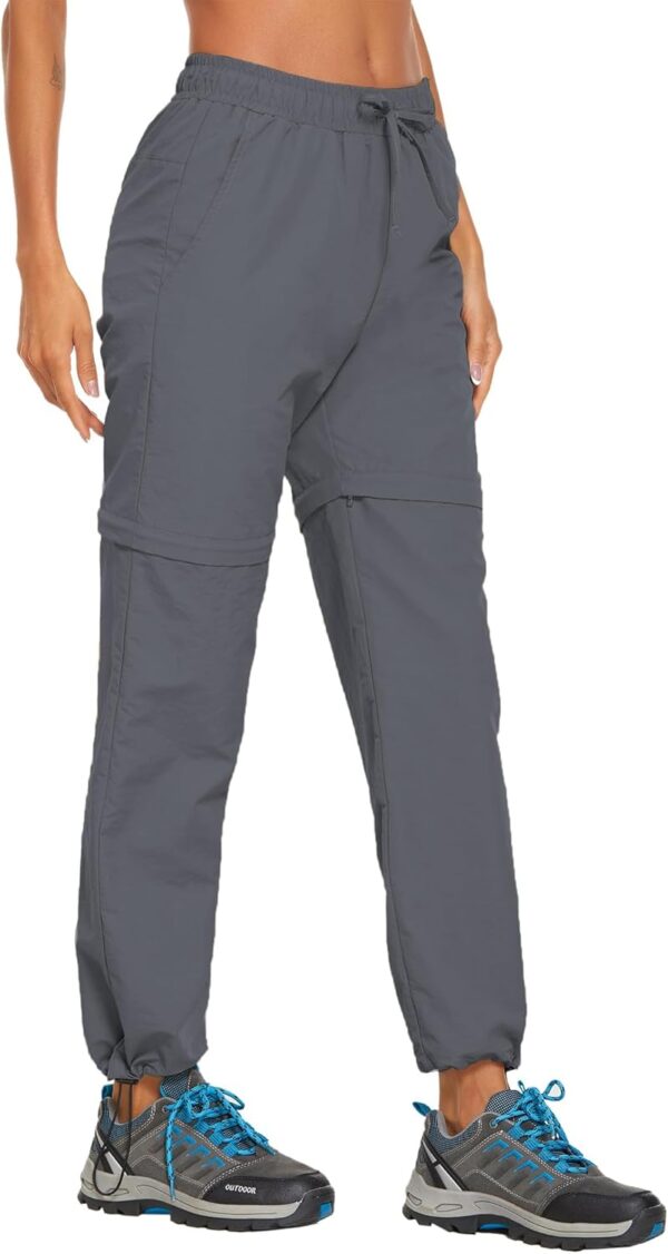 PINSPARK Women's Hiking Zip Off Pants Waterproof Convertible...
