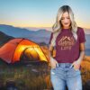 ZXCAHPT Camping Life T Shirt Women Camping Hiking Shirt Moun...