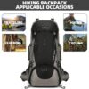 70L Camping Hiking Backpack with Rain Cover Waterproof Backp...