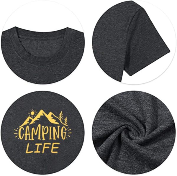 ZXCAHPT Camping Life T Shirt Women Camping Hiking Shirt Moun...