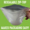 50 Mylar Bags for Food Storage, Airtight 7-Mil Thick Gussete...