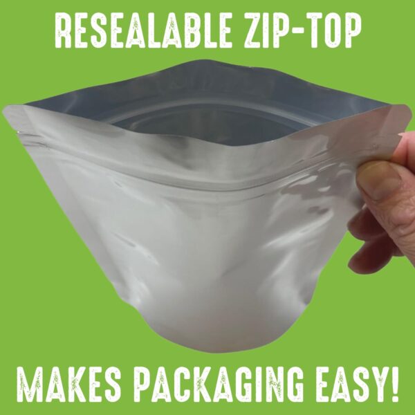 50 Mylar Bags for Food Storage, Airtight 7-Mil Thick Gussete...