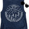 Women Hiking Camping Outdoor Tank Top Summer Mountain Nature...