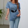 Adventure Awaits Shirts for Women Cute Sunrise Eagle Graphic...