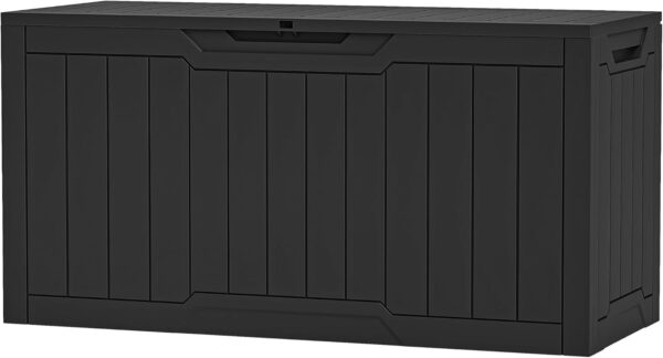 YITAHOME 80-Gallon Waterproof Resin Outdoor Storage Box, Loc...