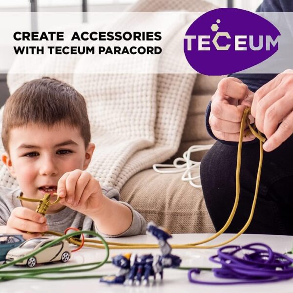 TECEUM Paracord Type III 550 Indigo – 50 ft – 4mm – Tactical...