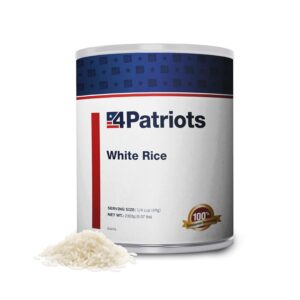 4Patriots Freeze-Dried White Rice #10 Can: Survival Rice Des...