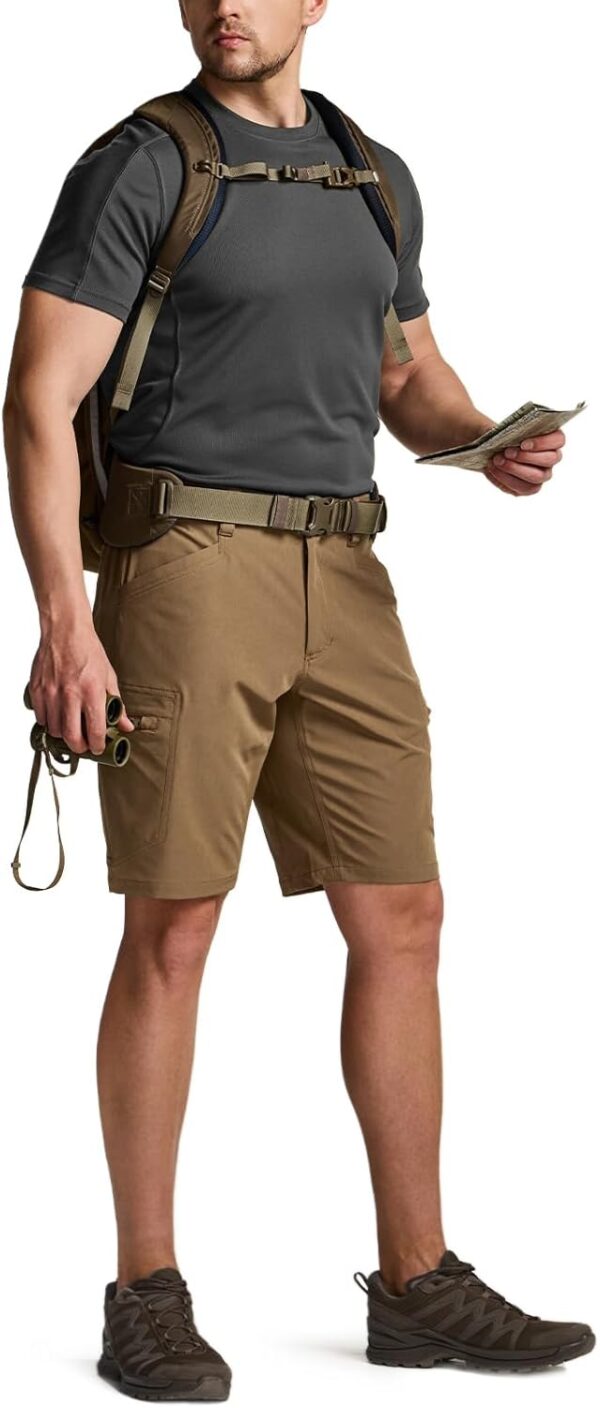 CQR Men's Hiking Cargo Shorts, Quick Dry Stretch Tactical Ou...