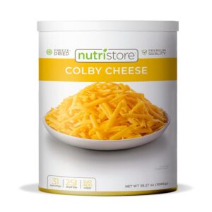 Nutristore Freeze Dried Colby Cheese Shredded | Bulk Emergen...
