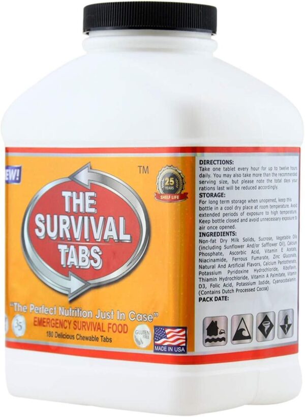 Survival Tabs 15 Day 180 Tabs Emergency Food Survival Food M...