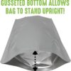 50 Mylar Bags for Food Storage, Airtight 7-Mil Thick Gussete...
