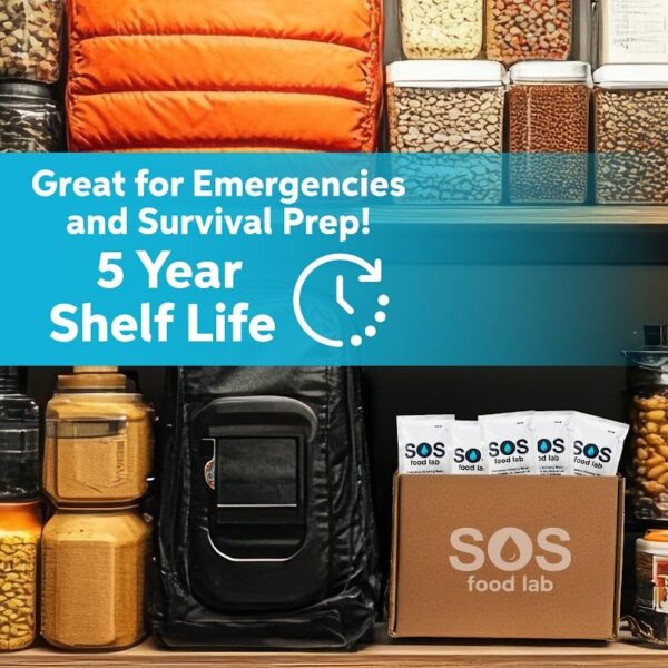 SOS Food Lab Emergency Water Pouches - 2 Gallons (62 Count, ...