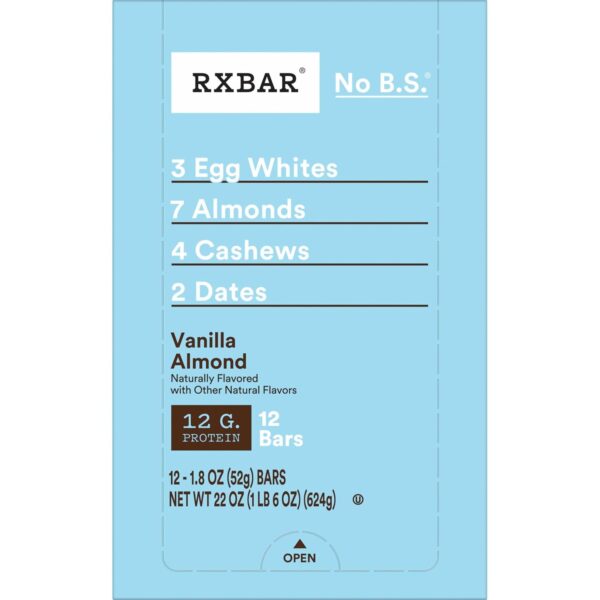 RXBAR Protein Bars, Protein Snack, Snack Bars, Vanilla Almon...