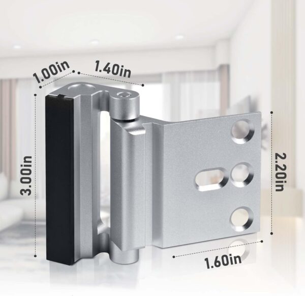 Home Security Door Reinforcement Lock 2Pack, Childproof Safe...