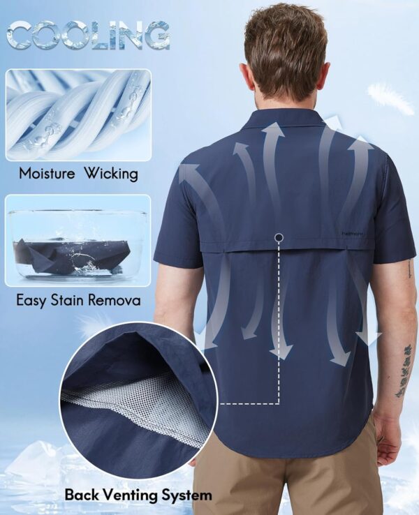 Haimont Men's Fishing Shirts Sun Protection Button Down Hiki...