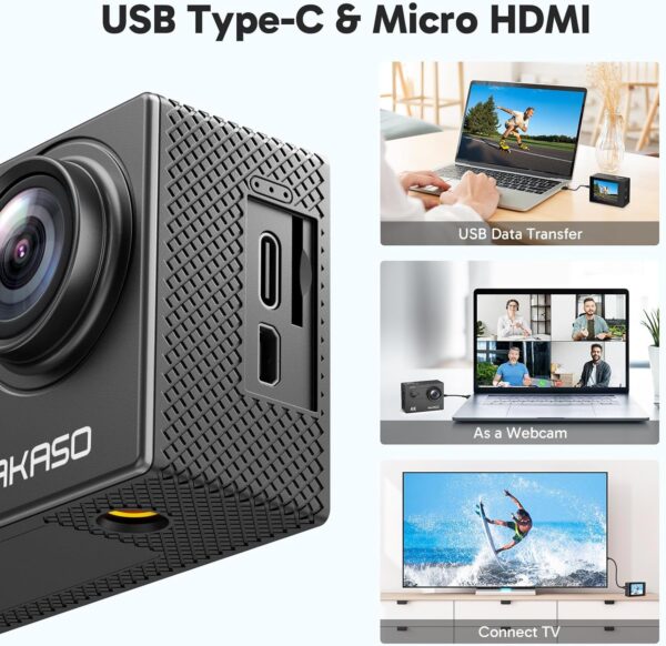 AKASO EK7000 4K30FPS 20MP WiFi Action Camera with EIS Ultra ...