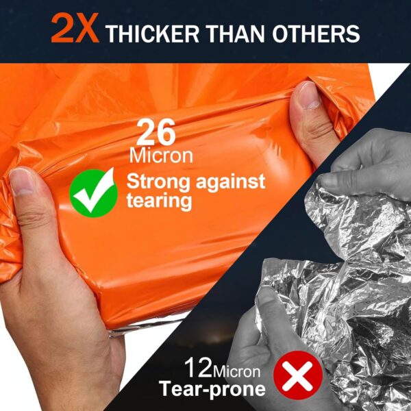 Emergency Blankets for Survival, 2-Pack/4-Pack Space Blanket...