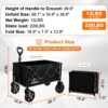 Collapsible Wagon Cart with Wheels Foldable, Folding Wagons ...