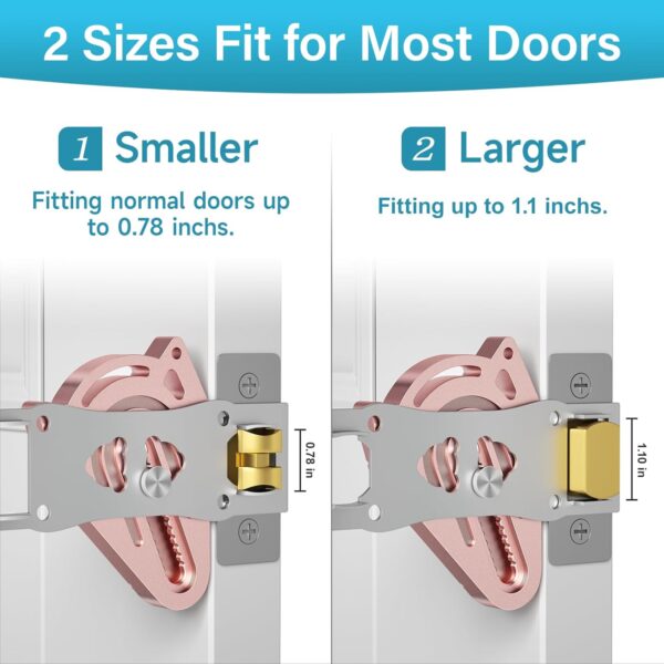 Metal Portable Door Lock for Travel Hotel Room Safety - Hote...