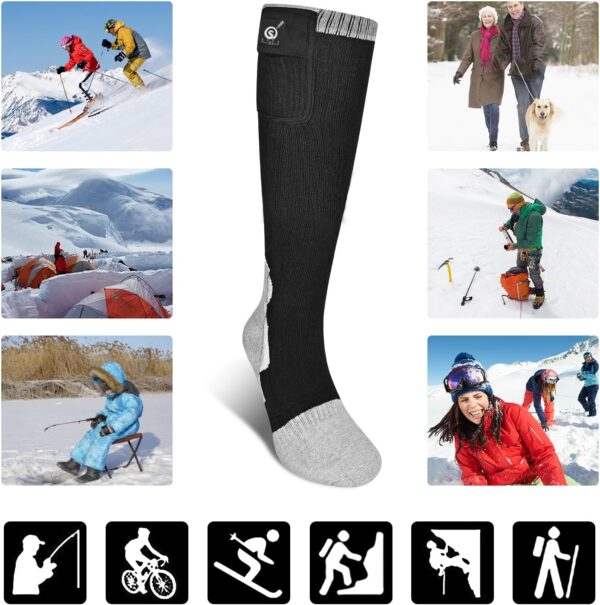 Heated Socks for Men Women, Electric Socks with 7.4V 2200mAh...