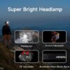 3 Pack Rechargeable Headlamp,Ultra Bright Waterproof LED Hea...