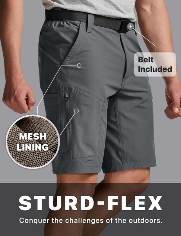 CQR Men's Hiking Cargo Shorts, Quick Dry Stretch Tactical Ou...