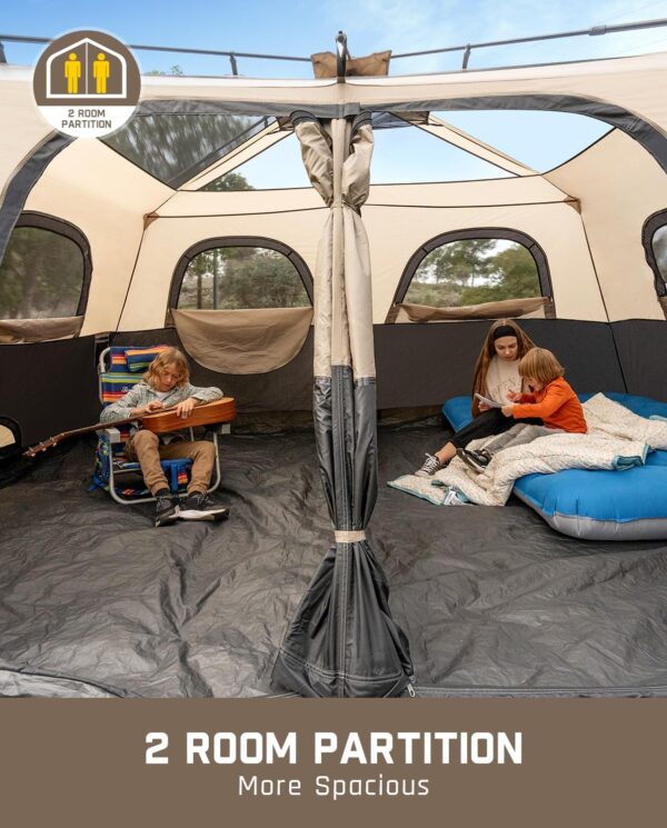 FanttikOutdoor Camping Tent 4/6/8/10 Person Instant Cabin Te...