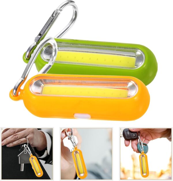 Mini LED Keychain Flashlight: 2 pcs Tiny Flashlight Key Chai...