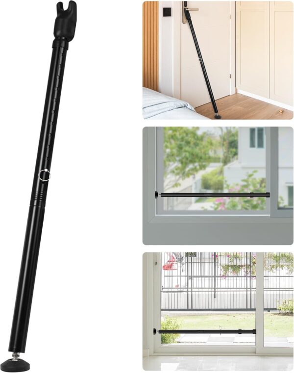 JSungo 2-in-1 Sliding Door Security Bar, Upgrade Doors Stopp...